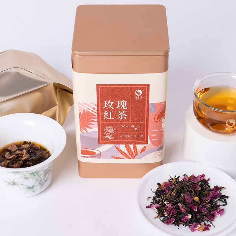 怡清源玫瑰红茶罐装100克